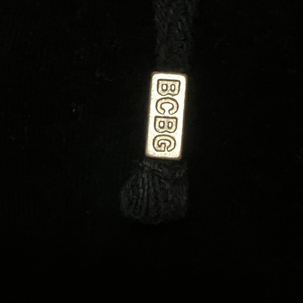 BCBG Maxazria Black Velour Hoodie With Green Butterflies, Size Large, Full Zip - Picture 4 of 13